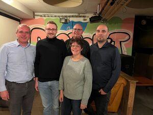 v.l.n.r. Karsten Rößler, Holger Braun, Maren Leinert, Peter Bagdahn, Moritz Genitheim